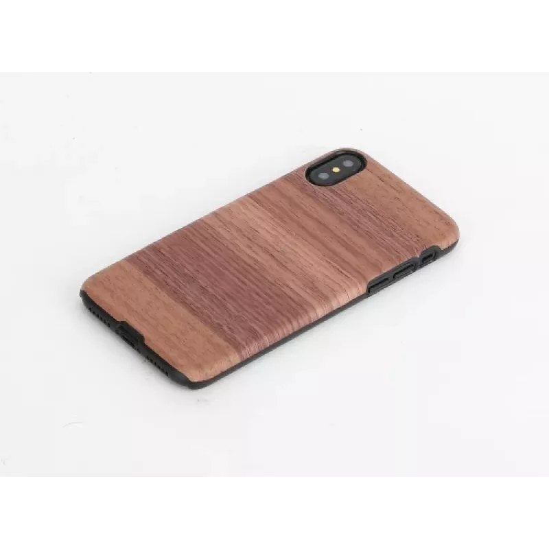Phone case man and wood for iPhone X/XS, Strato Black, protective hard shell