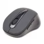 Wireless Bluetooth optical mouse GEMBIRD MUSWB2 — right-hand, 1600 DPI, 6-button, black/grey, AAA battery
