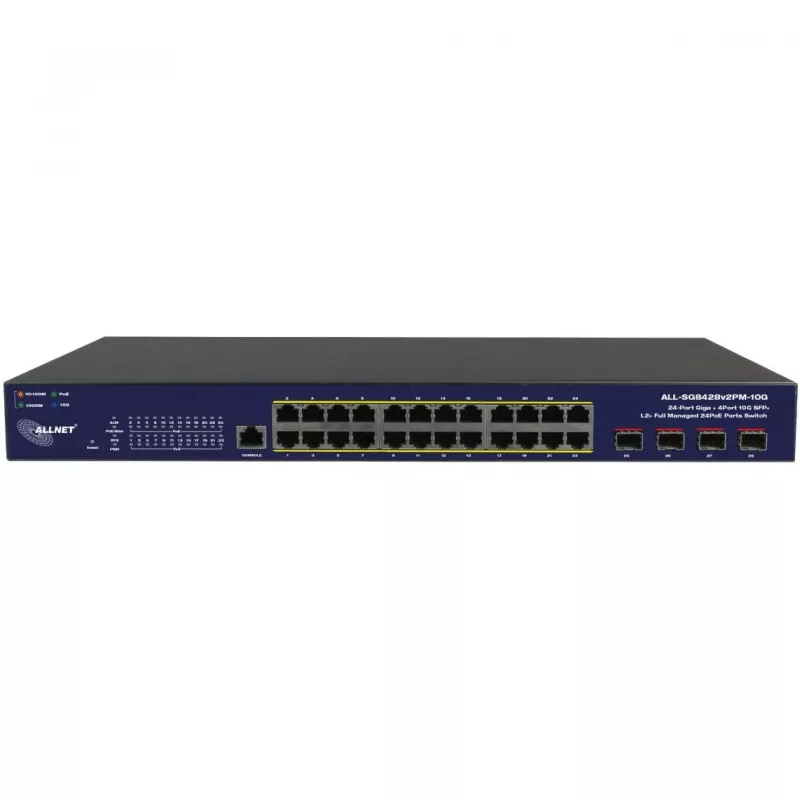 Network switch ALLNET ALL-SG8428v2FPM-10G — 24+4 ports, PoE, 10G uplinks