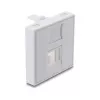 Snap-in 45×45 mm Keystone Module Cover DELOCK Easy 45 for 1 Port, ABS, white, with dust cap