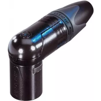NEUTRIK XLR-Connector Plug, angled Number of Poles: 4 Black NC4MRX-B 1 pc(s) (NC4MRX-B)