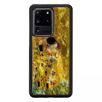 Protective phone case iKins for Samsung Galaxy S20 Ultra — Black Kiss design