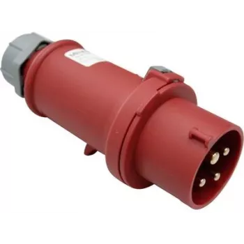 Connector male CEE 32 A 4‑pole 400 V AS Schwabe 60572
