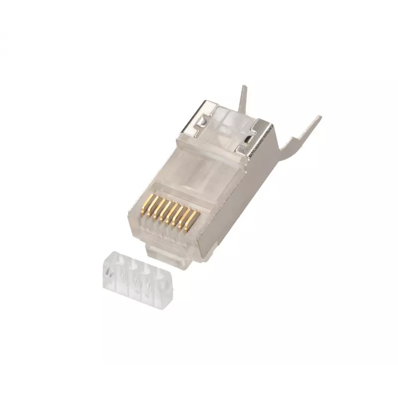 RJ45 connector Extralink CAT6A FTP 8P8C, transparent, male/female, 1 pc