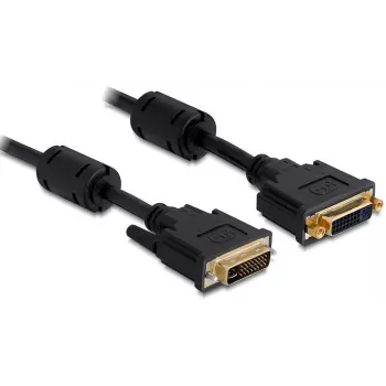 DVI-I Cable DeLOCK 83106 1m Black
