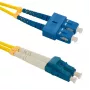 Qoltec - patch cable - Single-mode SC/UPC (M) to Single-mode LC/UPC (M) - 1 M - fibre optic - Duplex - 9 / 125 micrometres - G.652D -