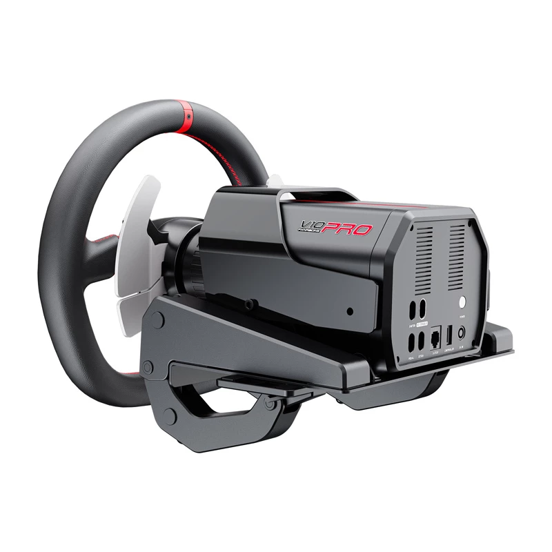 Steering wheel and pedals set PXN V10 Pro for PC, PS4, Xbox One, Xbox Series X|S — force feedback compatible, USB connection