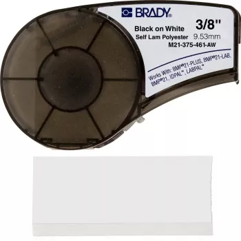 Self-adhesive continuous printer label Brady M21-375-461-AW, white