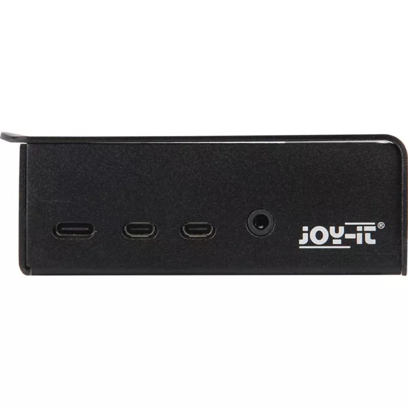 JOY-IT RPI CASE ALU06 - Enclosure for Raspberry Pi 4, Alu, black (RB-ALUCASEP4+06)