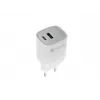 Wired mobile device charger NATEC NUC-2140, 30W, USB-C PD 3.0 + USB-A, Samsung AFC, White