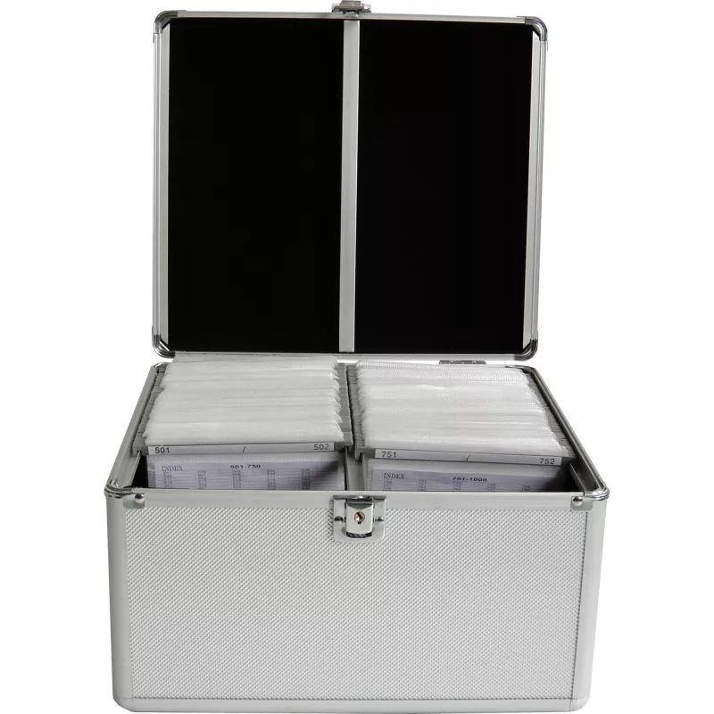 MEDIARANGE BOX76 - Enclosurebox - 300 Disks - Silver - Fleece - Plastic - Wood - 120 mm - Aluminium