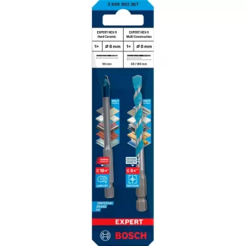 Drill Bit Set Bosch Expert HEX-9 MultiConstruction 8 mm, 2-piece