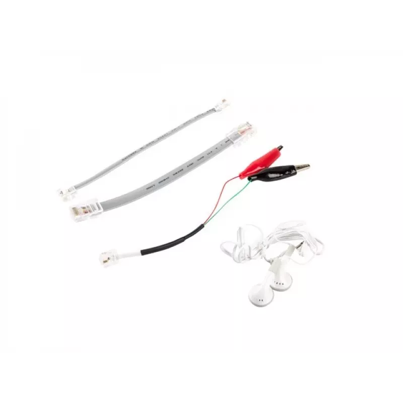 LANBERG network cable tester NT-0501 — RJ-11/RJ-12/RJ-45 support, max length 250 m, built-in battery, LED indicators, black