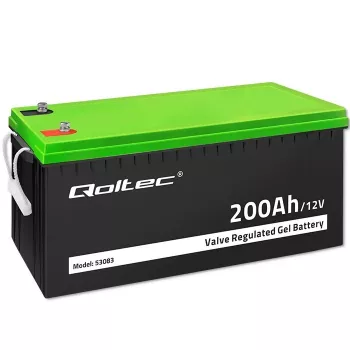 Qoltec Battery gel | 12V | 200Ah | GEL | 59.5kg