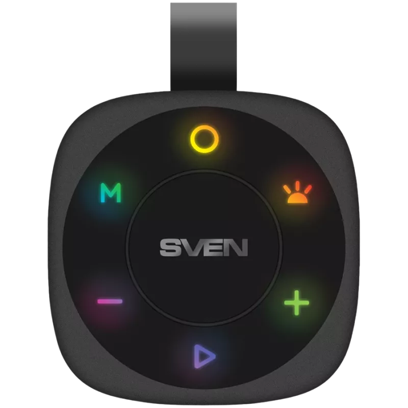 2.0 portable speaker SVEN PS-155, black, power output 2x5 W (RMS), TWS, Bluetooth, FM, USB, lithium battery