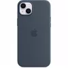 Silicone Case Cover Apple iPhone 14 Plus MagSafe Storm Blue