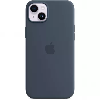 Silicone Case Cover Apple iPhone 14 Plus MagSafe Storm Blue