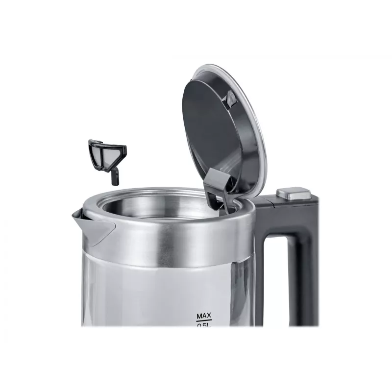 Severin WK 3472 Electric Kettle 0.5 L Silver 1100 W (WK3472)