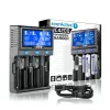 everActive UC-4200 Universal AC Battery Charger 12V 3A, supports AA/AAA/C/9V, 4 cells, black, built-in display