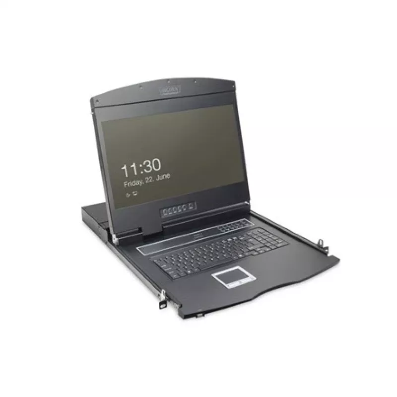 KVM Console Digitus 19 inch LCD 8-Port VGA US Keyboard