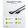 Cable DisplayPort Plug 90° > DisplayPort Plug, 8K / 144Hz (black, 2 Meter, 1 Plug 90° side-angled, 54 Gbit/s, DisplayPort 2.0 / 2.1)
