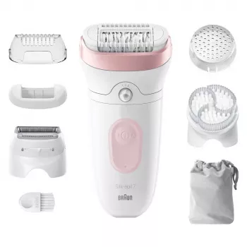 Braun Silk-epil 7 SE7-060 epilator, 40 tweezers, pink/white