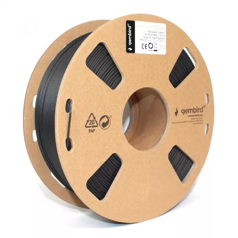 3D printing material Gembird 3DP-PLA1.75-02-CARBON