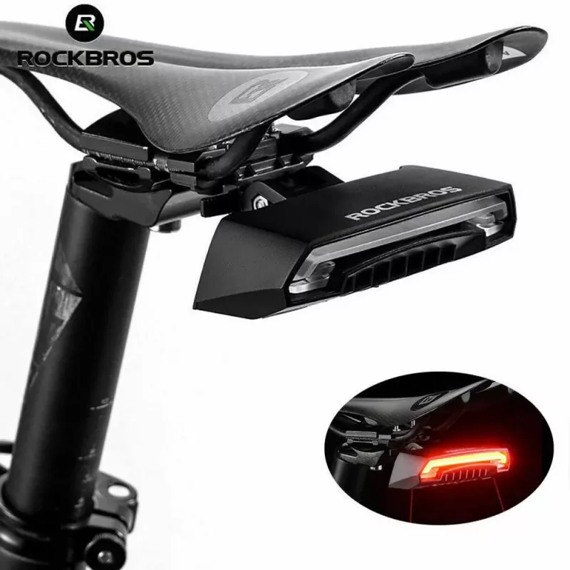 Rockbros LKWD-R1 rear bike light with laser and remote control, black