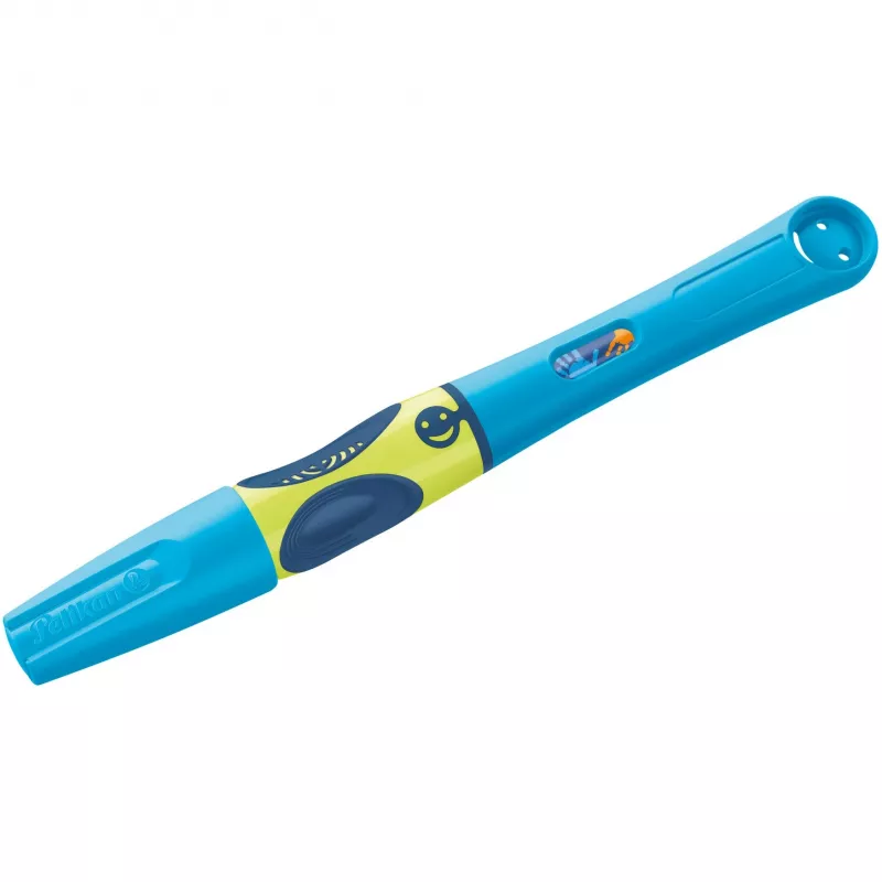 Pelikan griffix® Fountain Pen for Right-Handed - Neon Fresh Blue - Blue - Cartridge Filling System - Blue - Plastic - Stainless Steel - Right-Handed (820363)
