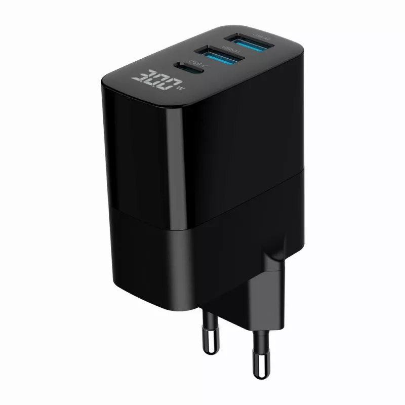 Gembird TA-UC-PDQC30LCD-BK-02 mobile device charger Universal Black AC Fast charging Indoor
