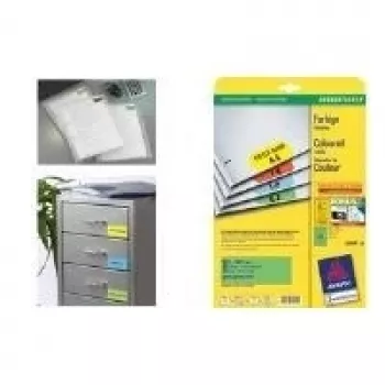 Avery Zweckform Avery L6035 - permanent adhesive - Yellow - 33.9 x 63.5 mm 480 label(s) (20 Sheets x 24)