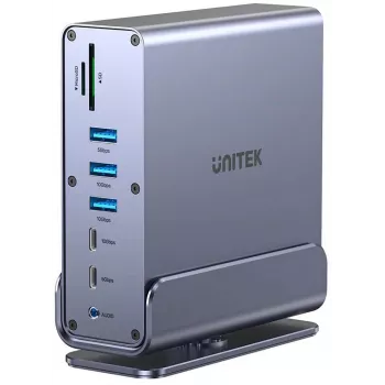 Docking station Unitek D1135AGY01 DisplayLink adapter Triple 4K support, 15-in-1, 15W PD power