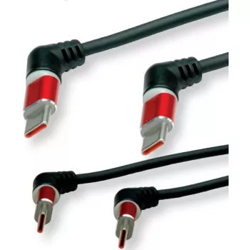ROLINE USB 2.0 coiled charging cable C-C ST/ST 60W 1.5m - Cable - Digital/Data (11.02.8350)