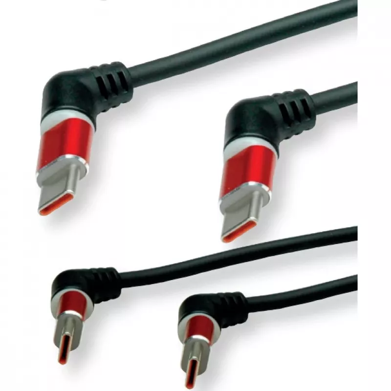 ROLINE USB 2.0 coiled charging cable C-C ST/ST 60W 1.5m - Cable - Digital/Data (11.02.8350)