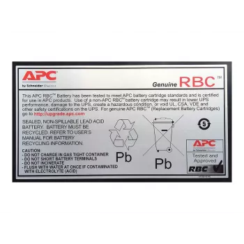 APC Battery Replacement Cartridge APCRBC110 (OEM), Sealed Lead Acid (VRLA), 1 pc(s), 84 VAh, Black, RoHS, 2.5 kg