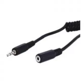 Wentronic Goobay 3,5mm-jack-Extension Cable, Black, 5 m - jack 3,5 mm-Plug (3-Pin, Stereo) > jack 3,5 mm-Socket (3-Pin, Stereo) (50017)