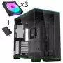 Lian Li O11 Dynamic EVO RGB PC-Enclosure Bundle, Midi-Tower, ARGB, Tempered Glass + 3x UNI FAN SL-INF - black