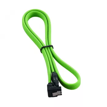 CableMod ModMesh - SATA-Cable - Serial ATA 150/300/600 - SATA (W) right-angled to SATA (W) - 60cm - Light Green (CM-CAB-RSAT-N60KLG-R)