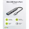 Goobay Slim 4-Port USB-Hub, USB-C™ auf USB-C™/USB-A, USB 3.2 (74459)