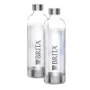 Carbonating bottle BRITA 1043722 — stainless steel, 1 L, transparent, pack of 2