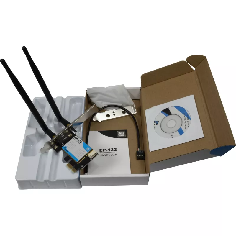 Wireless USB Network Adapter INTER-TECH Argus EP-132, USB 2.0, Wi-Fi 5 (up to 600 Mbps)