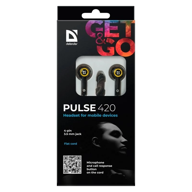 Headphones Defender Pulse 420 Black-Yellow