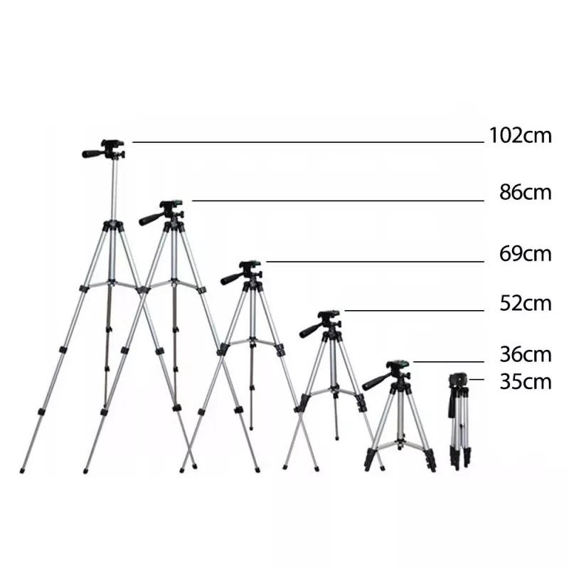 Tripod stand MACLEAN MC-164 adjustable height lightweight for cameras and smartphones