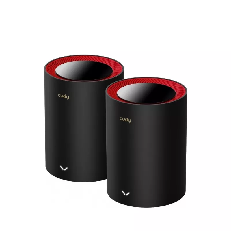 Mesh system Cudy M3000 2-Pack Dual-band Wi-Fi 6 2402 Mbit/s Black Red