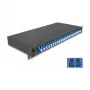 DeLOCK 19 inch Optical Fiber Splice Box 24 x LC Duplex OS2 1U Black Metal