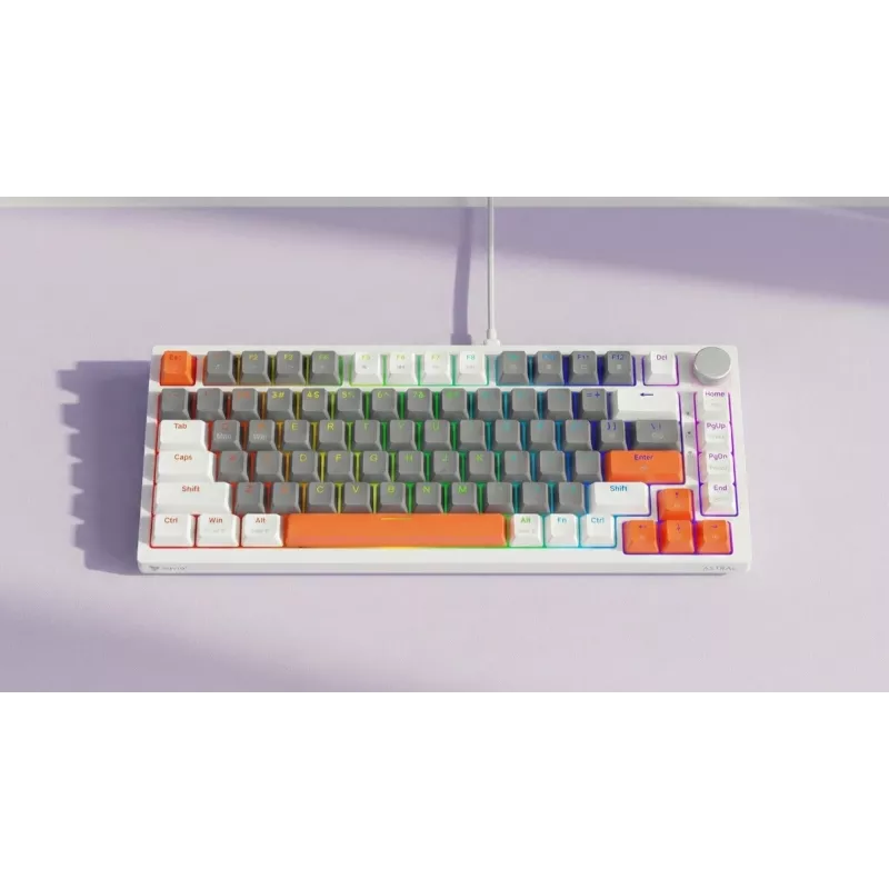Savio ASTRAL WHITE JADE 3 COLOURS keyboard Gaming USB QWERTY US International