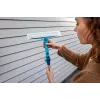 Window cleaning tool Leifheit 51120 with 28 cm stainless steel blade and turquoise handle