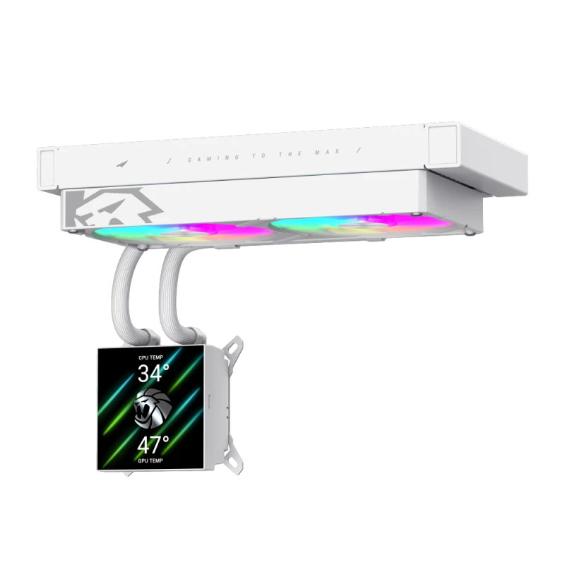Gamemax CPU Liquid Cooler | GLACIER 240 LCD WH | Intel, AMD