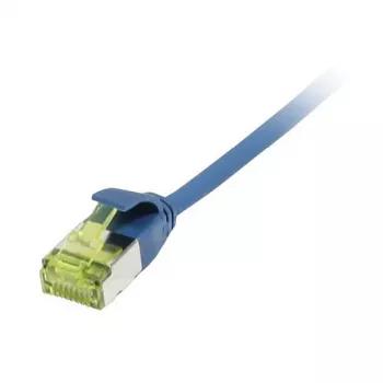 Patch Cable RJ45, CAT6A 500Mhz, 0,25m, Blue, U/FTP, slimline Round d=3,8mm, TPE/LSZH(Superflex), AWG32, with Cat.7 Raw Cable, Synergy 21 (S217331V3)