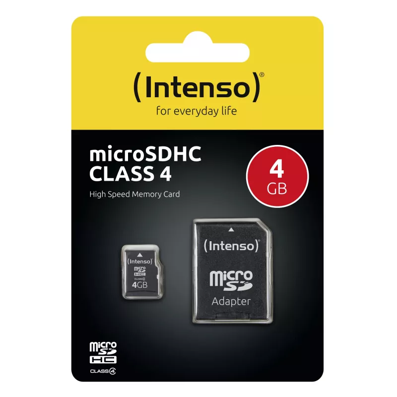 Memory Card Intenso 4GB MicroSDHC Class 4 3403450